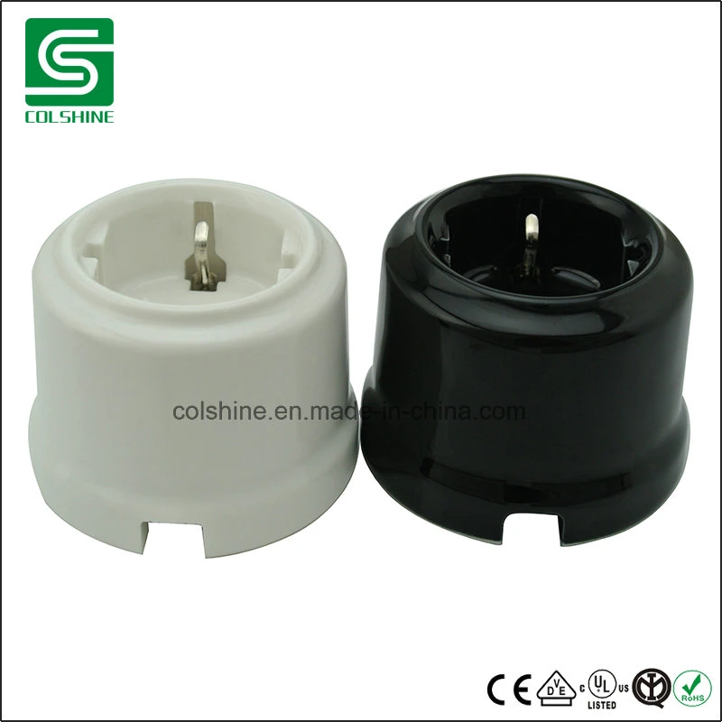 Black Color Retro Porcelain Rotary Switch