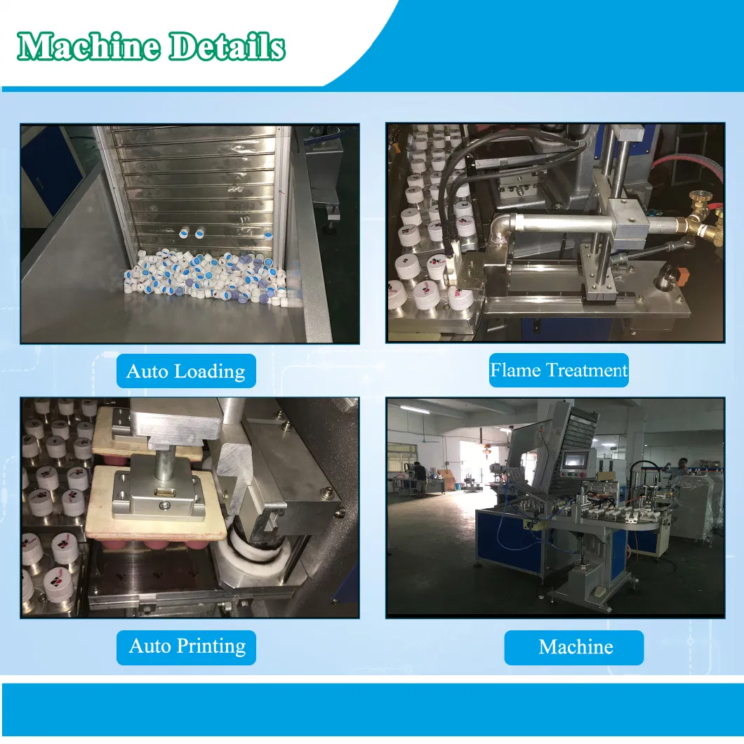 Automatic Four Color Bottle Cap Pad Printing Machine