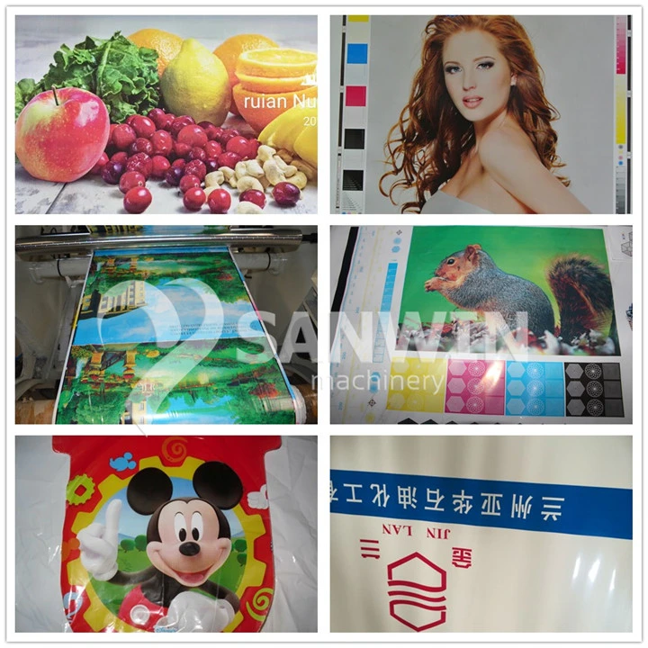 6 Colour Paper Cup Nonwoven Fabric Cloth Nylon Polythene PE PP Bag Plastic Film Flexography Printing Machine