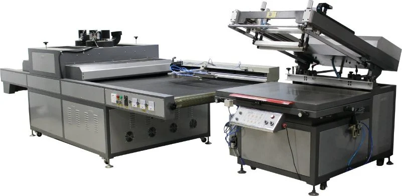 Label Automtic Flat Screen Printer with UV Curing System