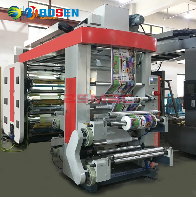 High Speed Stack Type Paper Cup Plastic PE Film PP Nonwoven Flexo Printing Machine