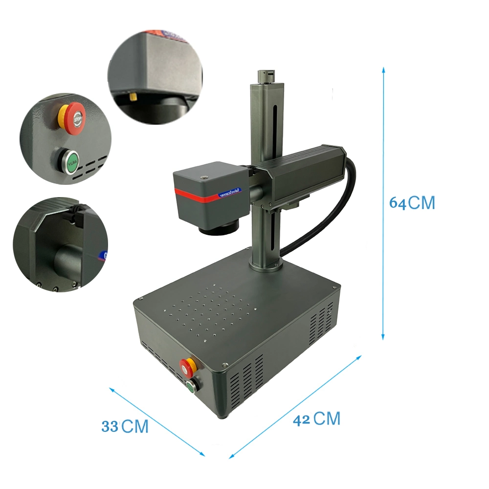 Metal Fiber Laser Printing Machine with Safe Cover/Hbs Portable Handheld Fiber Laser Marking Machine