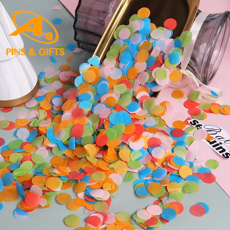 Wholesale Shape Rose Gold Chips Tablecloth Little Mix Pack White Verde Bulk Vase Set Paper Pet Foil Custom Star Wedding Confetti Colorful Paper Confetti Cannon
