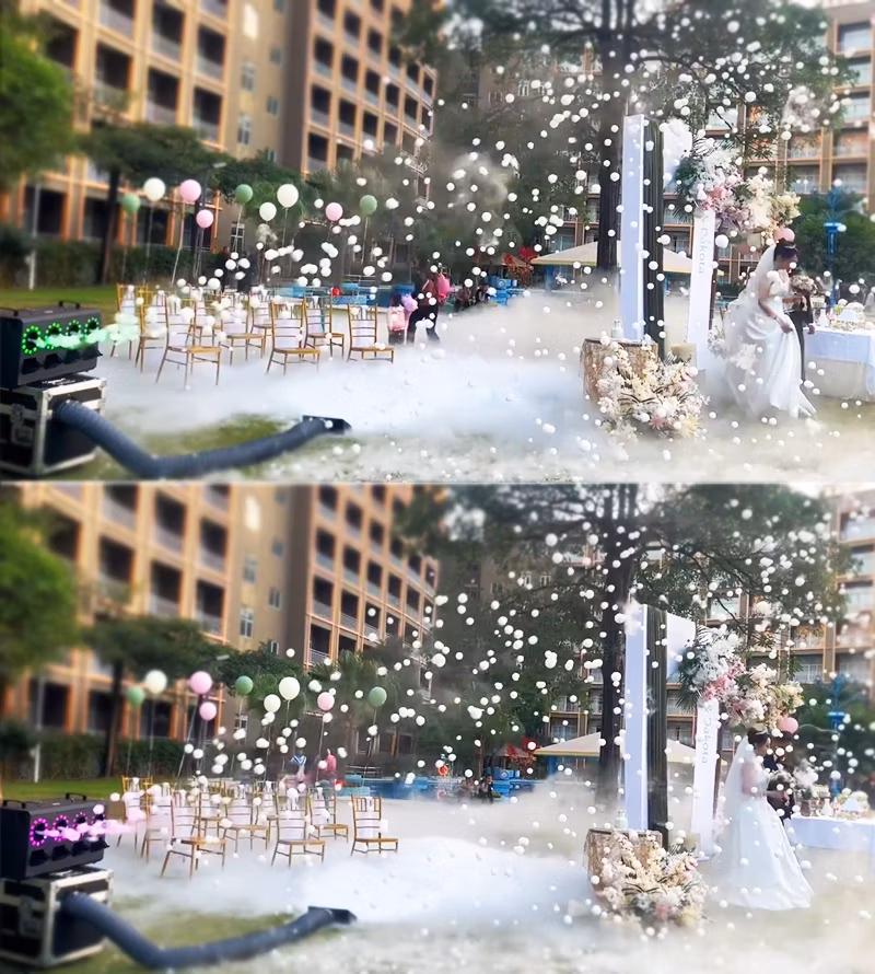 DMX Moving Head Disco Stage Special Effect Wedding Party Smoke Bubble Machine
