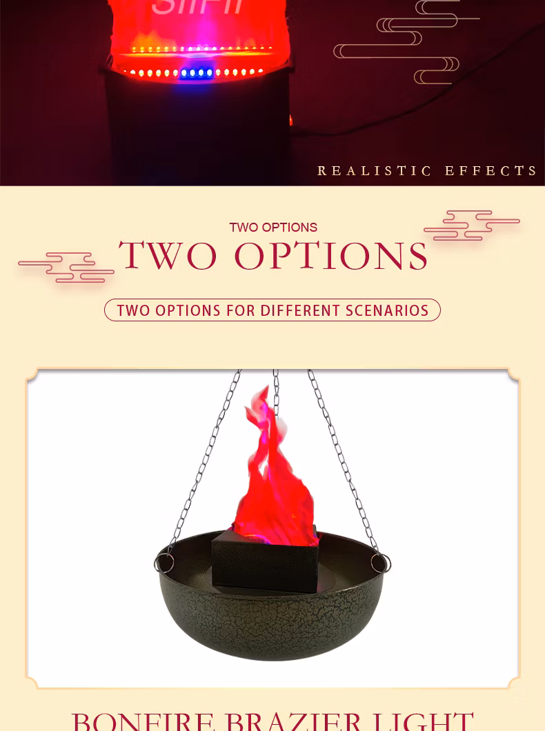 Funny Creative Flame Lamp with Artificial Fake Fire Light Party Halloween Decoration Realistic Effect