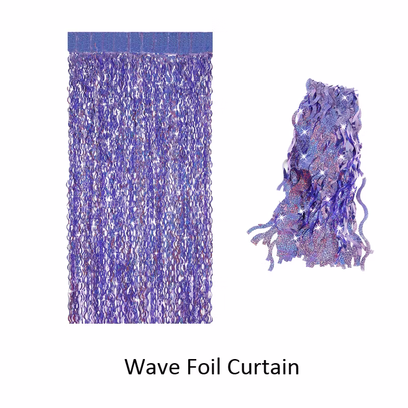 Foil Fringe Curtain Backdrop for Wedding Birthday Gender Reveal Party Decoration