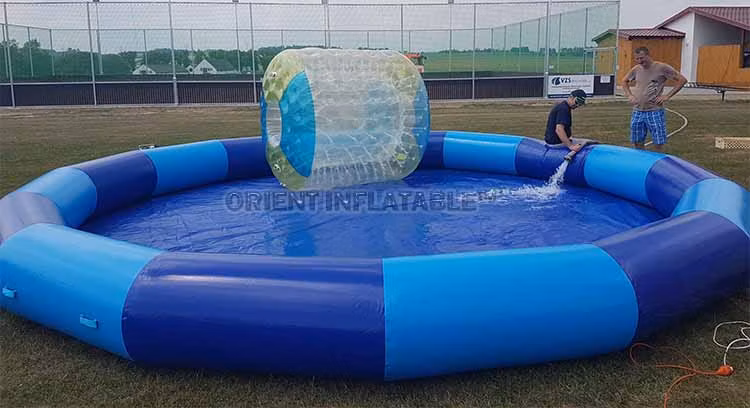 Orient Inflatables Multi Color Large Inflatable Round Pool Water Bubble Ball Pool
