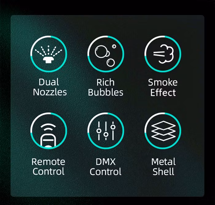 2 Heads Bubble Smoke Machine with Wedding