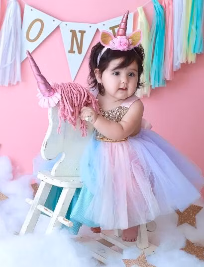 Children&prime;s Pommel Tutu Large Five-Pointed Star Gauze LED Luminous Decoration Princess Dress