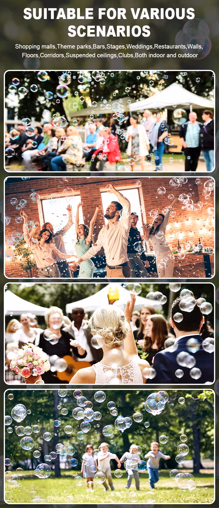 Xlighting Bubble Machine LEDs RGBW 4 in 1 with 11 Meter Height and 180&deg; Spray Angle DMX Control Aluminium Bubble Machine