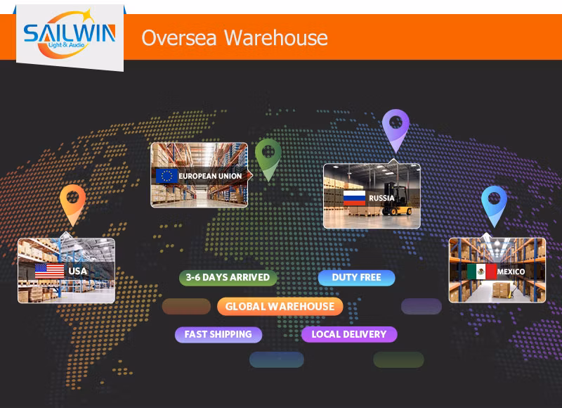 Sailwin 2000W LED Stage Lights DMX Disco Party Fog Smoke Bubble Machine for Bar Entertainment