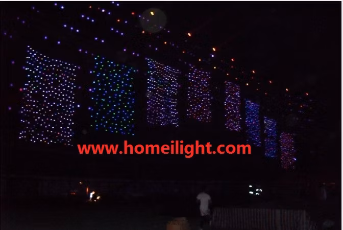 Stage Lights Wedding Backdrop DJ Disco Show Star Cloth RGBW LED Star Curtain
