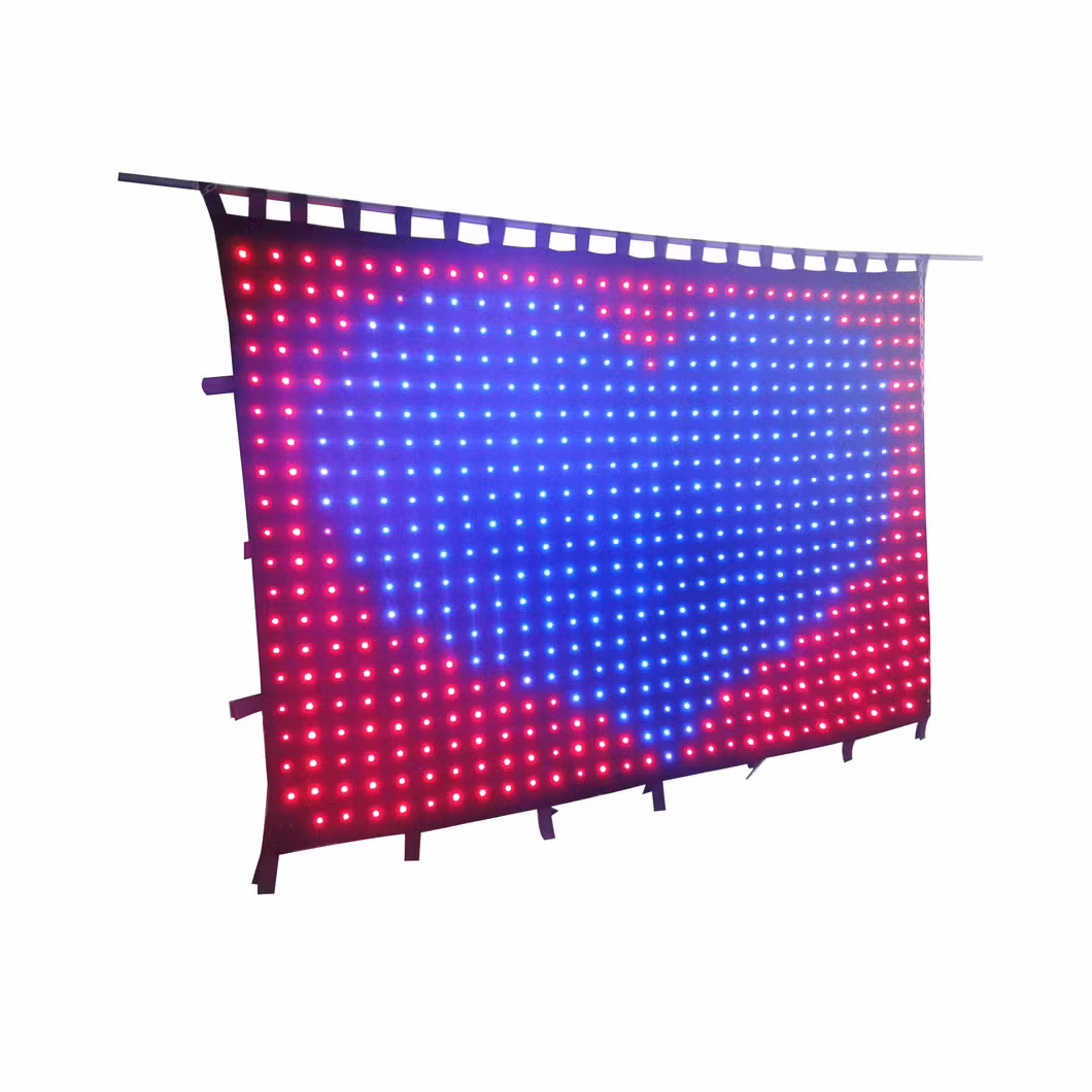 P12 2*3m Display Starlit Effect, LED Curtain Screem with Vision Effect