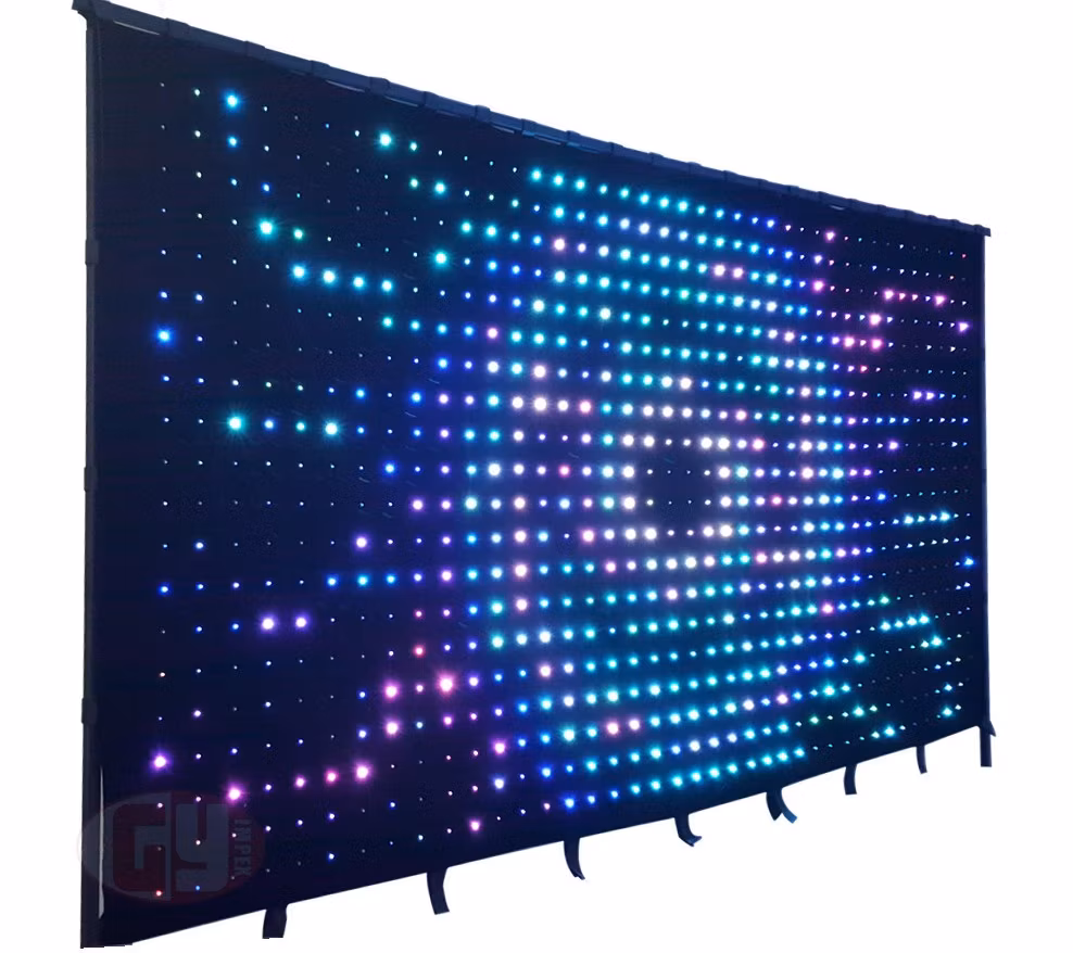 P12 2*3m Display Starlit Effect, LED Curtain Screem with Vision Effect