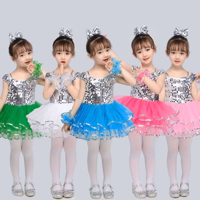 Children&prime;s Pommel Tutu Large Five-Pointed Star Gauze LED Luminous Decoration Princess Dress