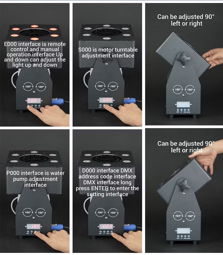 Xlighting Bubble Machine LEDs RGBW 4 in 1 with 11 Meter Height and 180&deg; Spray Angle DMX Control Aluminium Bubble Machine