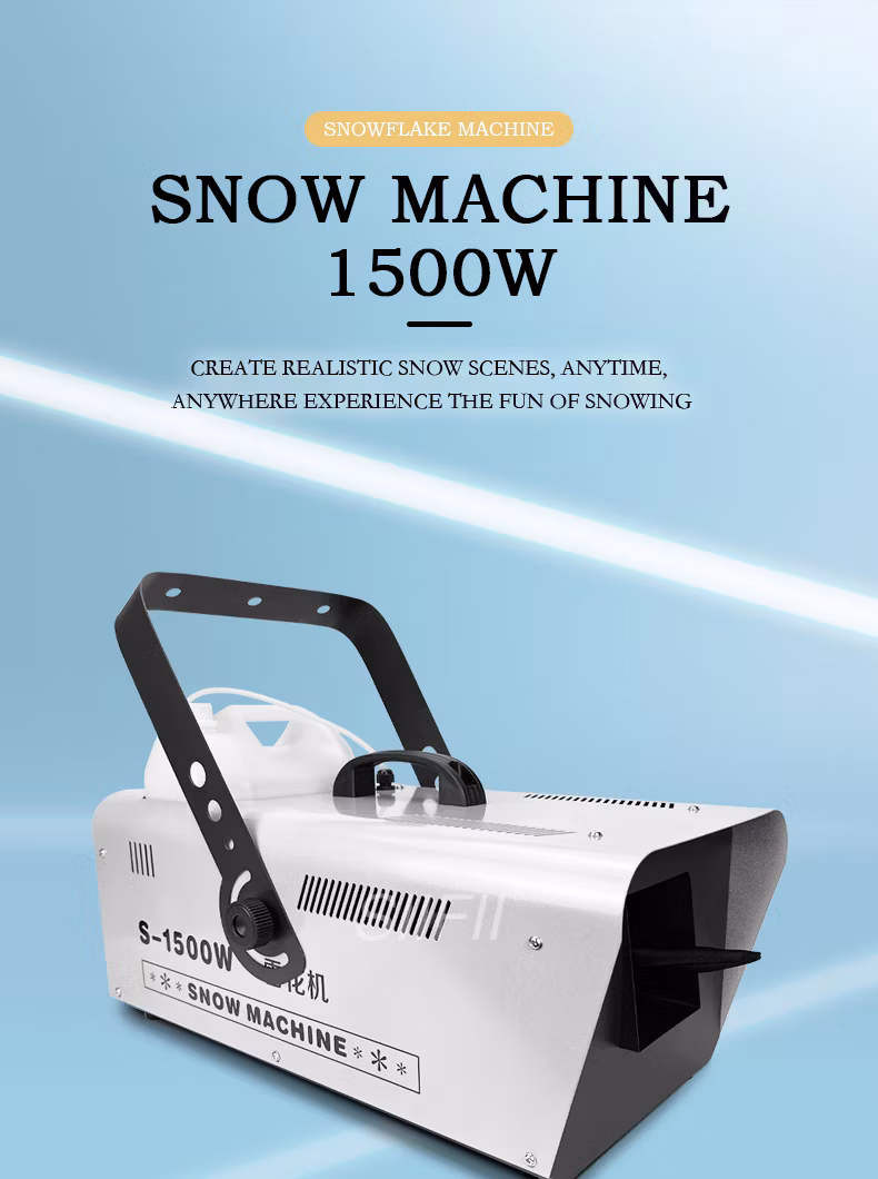 1500 W Snow Machine, Portable Party Snow Machine with Controller, Outdoor Snow Machine for Stage Effects, Christmas, Wedding, Produces The Illusion of Real Snow