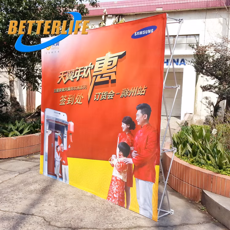 U Shape Fabric Wall Exhibition World Theme Park Ivory Decor Flowers Wedding Event Pop up Display Stand Booth for Advertising Equipment Backdrop