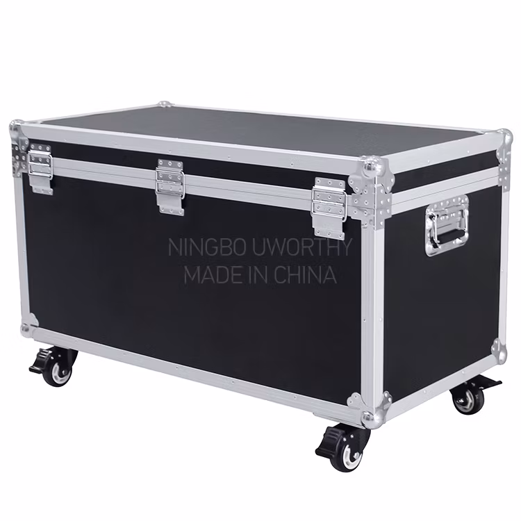 Ningbo Uworthy OEM ODM Professional Custom Rolling Aluminum Trolley Storage Flight Case with Handle and Wheels