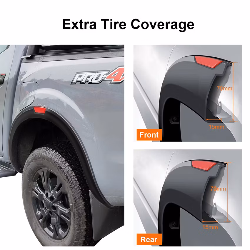 Truck Spare Parts 4 PCS Full Sets Fenders Mud Guards Fender Flares Fit Np300 2015-2020