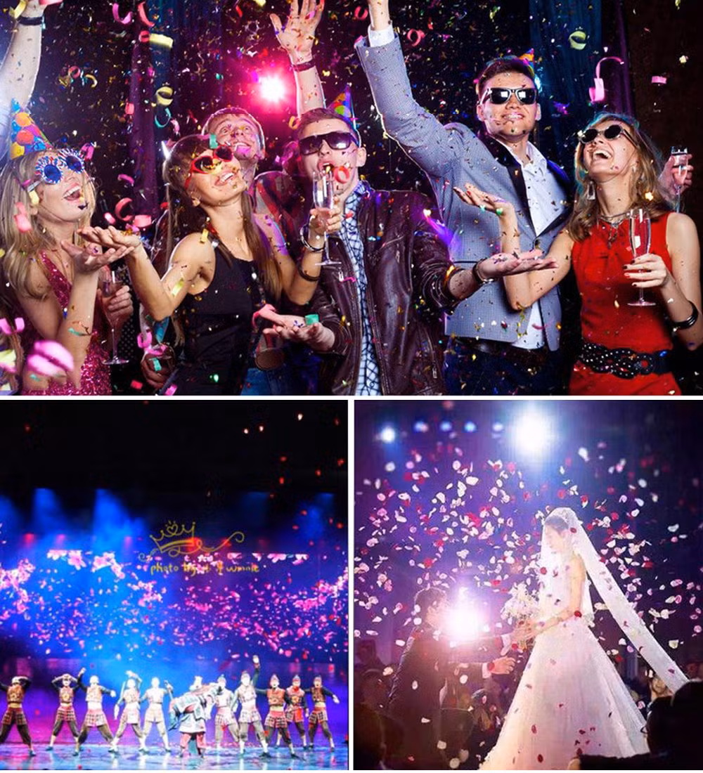 Multi Power Remote Control Salute Cannon Colorful Petal Machine for Celebration Festival