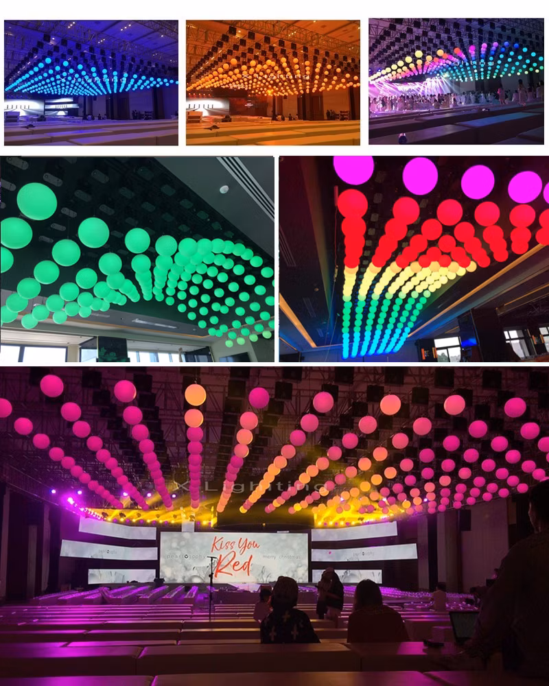 Professional DMX Winch Kinetic Lights LED Sphere Ball Lighting Club Bar Lights