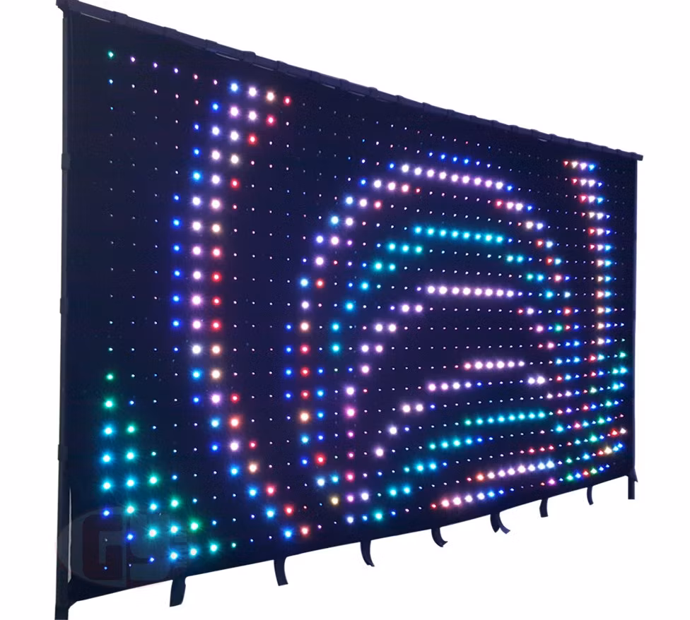 P12 2*3m Display Starlit Effect, LED Curtain Screem with Vision Effect