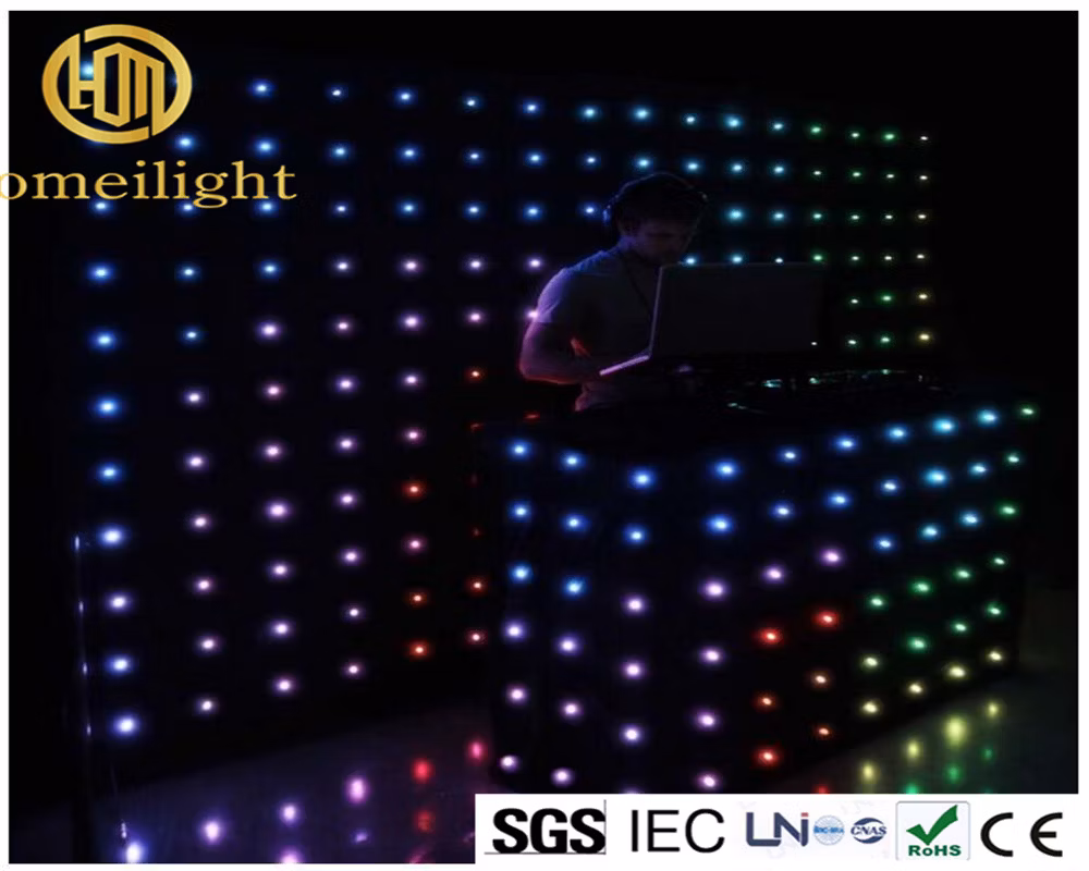 Disco Club Backdrop Flexible LED Vision Curtain Display High Brightness LED Cloth Screen Soft LED Video Curtain