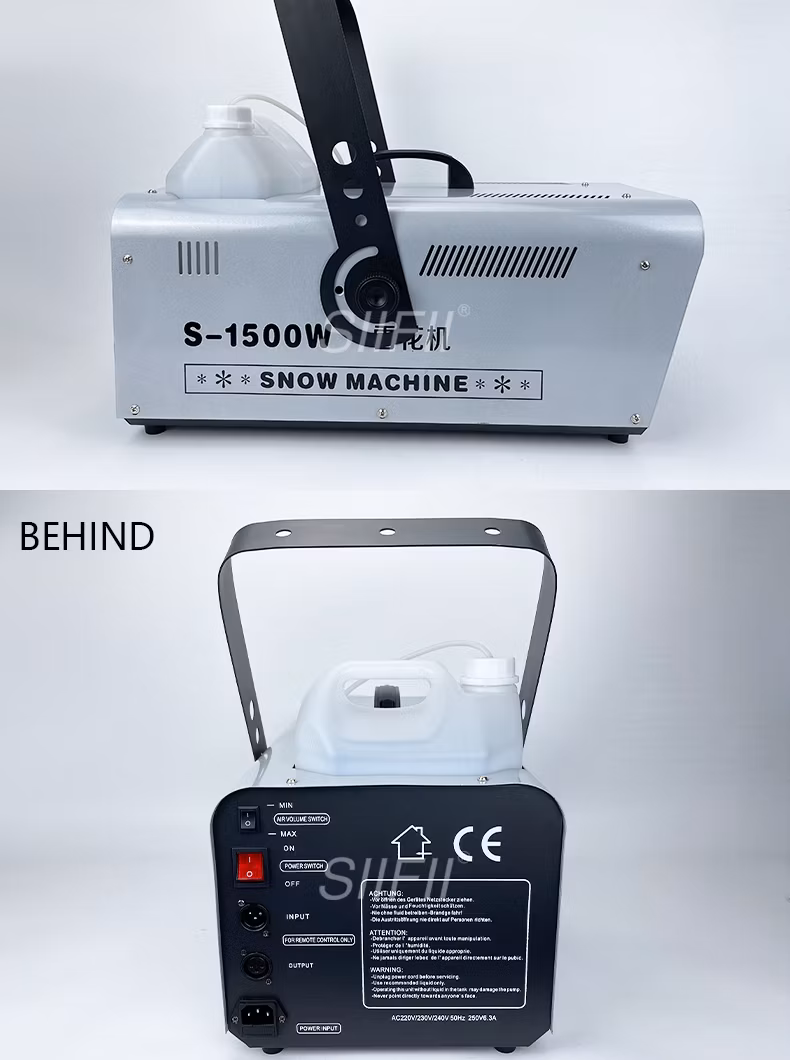 Stage Effect 1500W Snow Machine for Party, New Year, Christmas, Halloween, etc.