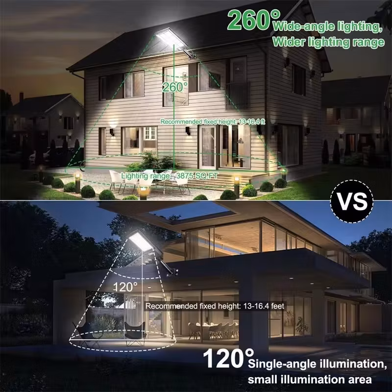 1200W Outdoor Fabricado En China Powered Panel System Flood Motion Light Road Battery Garden Wall LED All in One Integrated Solar Street Lamp Lighting