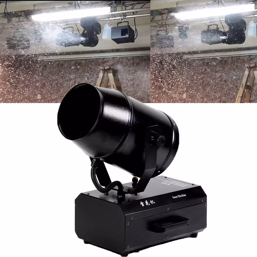 Jacmui 1800W Snowmaking Machine Shakes Head Spray Snow for Christmas Events