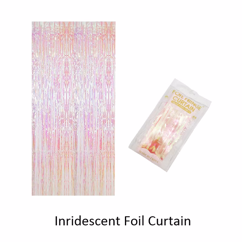 Foil Fringe Curtain Backdrop for Wedding Birthday Gender Reveal Party Decoration