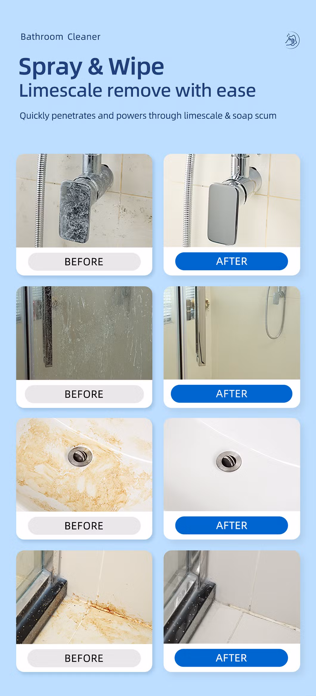 Fast-Acting Toilet Cleaner Liquid for Powerful Cleaning and Freshness