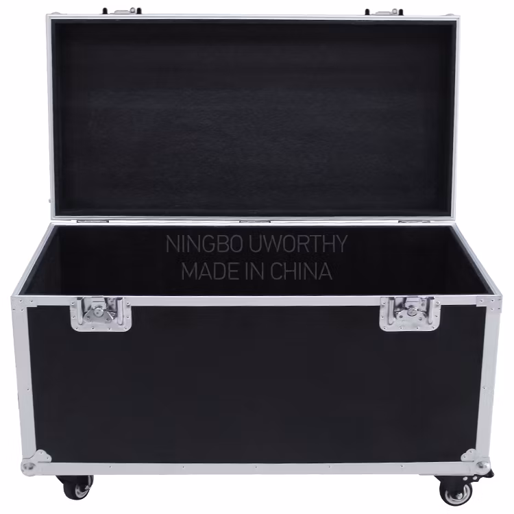 Ningbo Uworthy OEM ODM Professional Custom Rolling Aluminum Trolley Storage Flight Case with Handle and Wheels