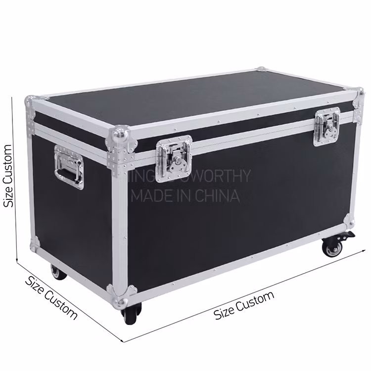 Ningbo Uworthy OEM ODM Professional Custom Rolling Aluminum Trolley Storage Flight Case with Handle and Wheels
