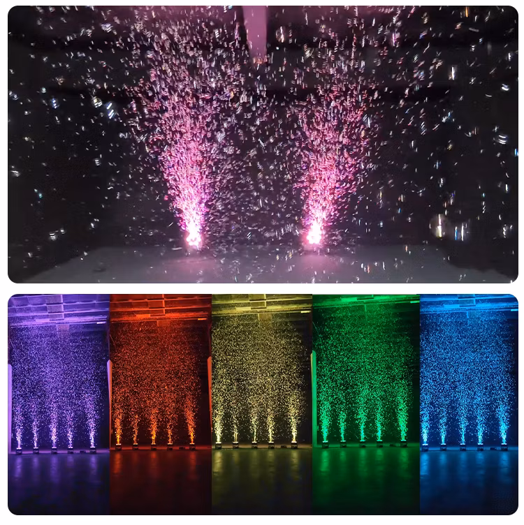 Xlighting Bubble Machine LEDs RGBW 4 in 1 with 11 Meter Height and 180&deg; Spray Angle DMX Control Aluminium Bubble Machine