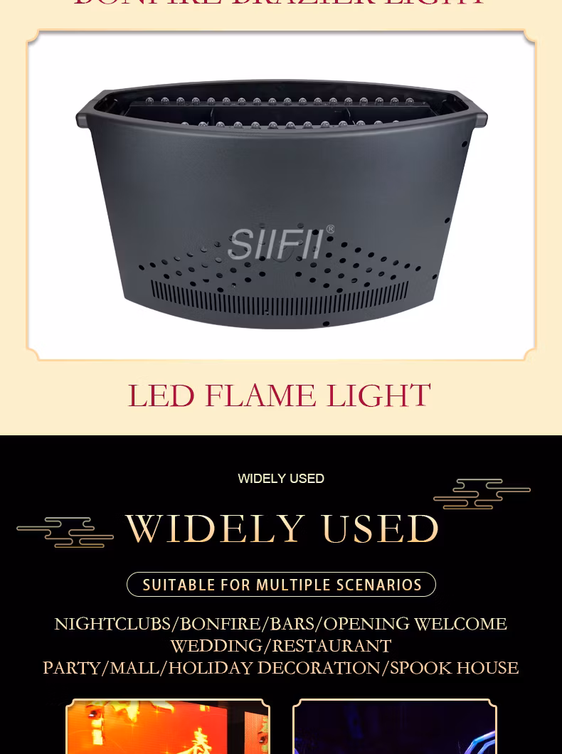 Funny Creative Flame Lamp with Artificial Fake Fire Light Party Halloween Decoration Realistic Effect