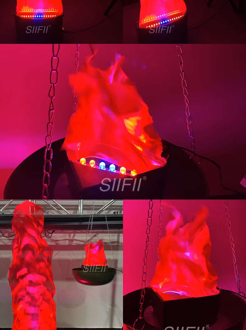 Funny Creative Flame Lamp with Artificial Fake Fire Light Party Halloween Decoration Realistic Effect