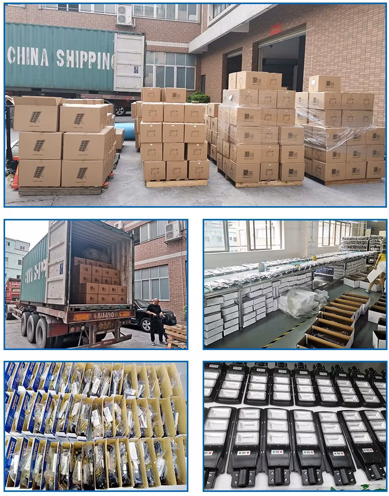 1200W Outdoor Fabricado En China Powered Panel System Flood Motion Light Road Battery Garden Wall LED All in One Integrated Solar Street Lamp Lighting