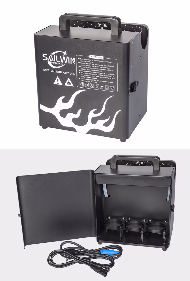 300W Flame DMX Stage Effect Fire Machine Spray Colorful 3 Head Flame Fire Fountain Machine Thrower Fire Flameeffect Machine