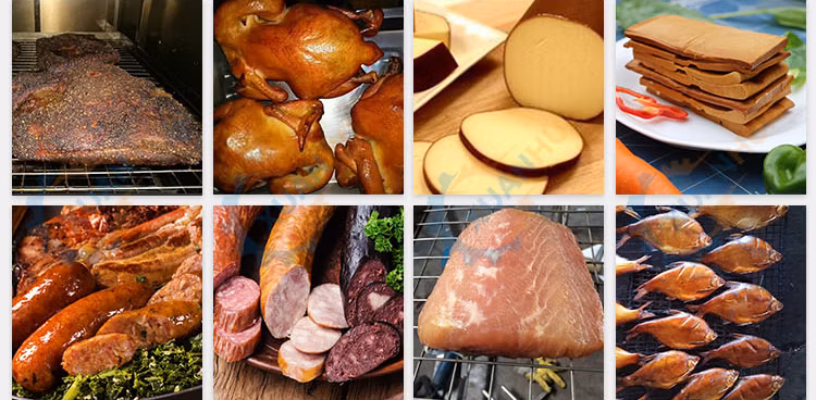 Automatic Industrial Fish Meat Smoker Machine Electric Cold Fish Smoking Oven Machine