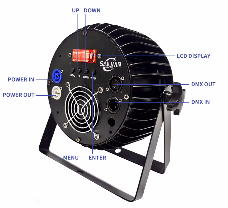 Sailwin DJ Stage Light EU Stock 18X18W Rgbaw UV DMX512 LED PAR Light