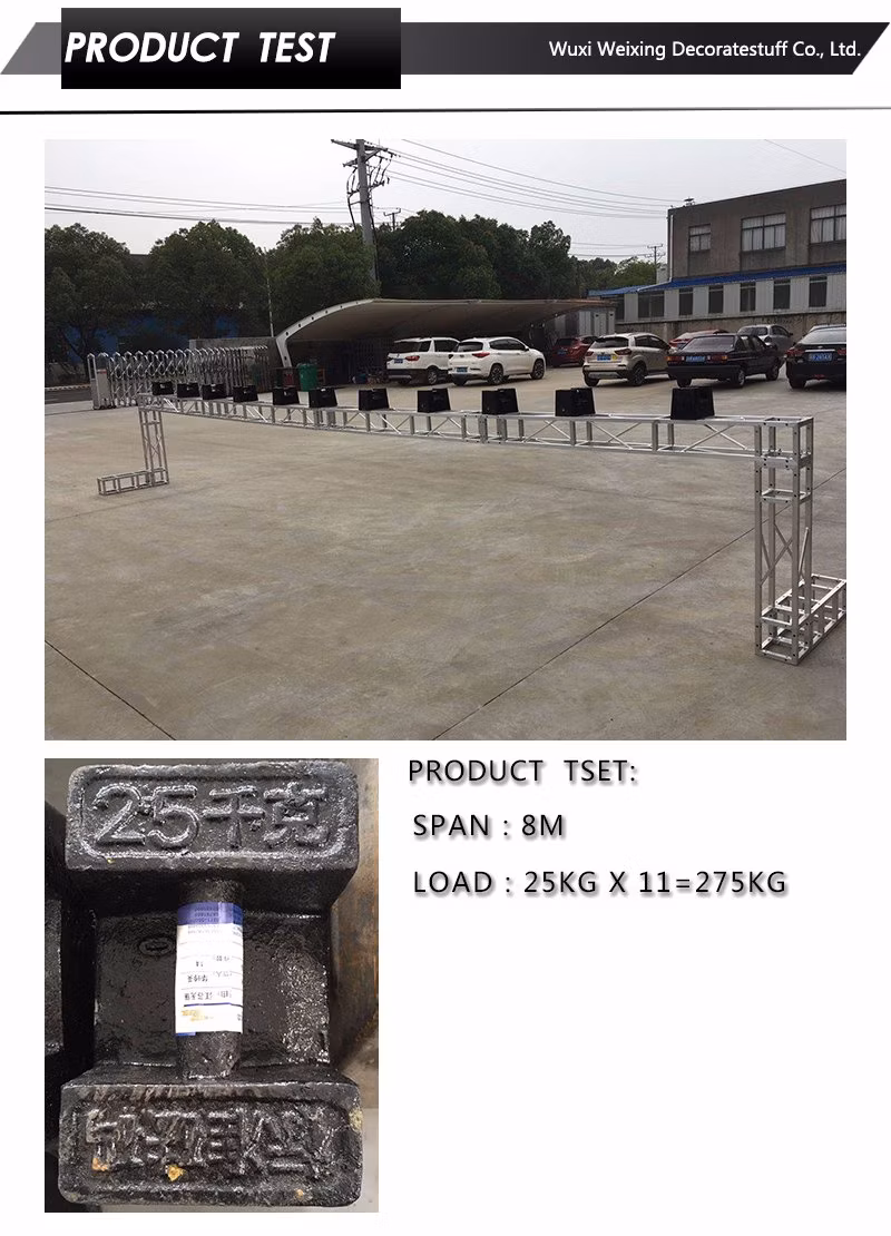 200X200mm Outdoor Portable Exhibition Concert Events Wedding Stage Lighting Show Speaker Aluminum Background Truss with Curved Roof LED Display Truss