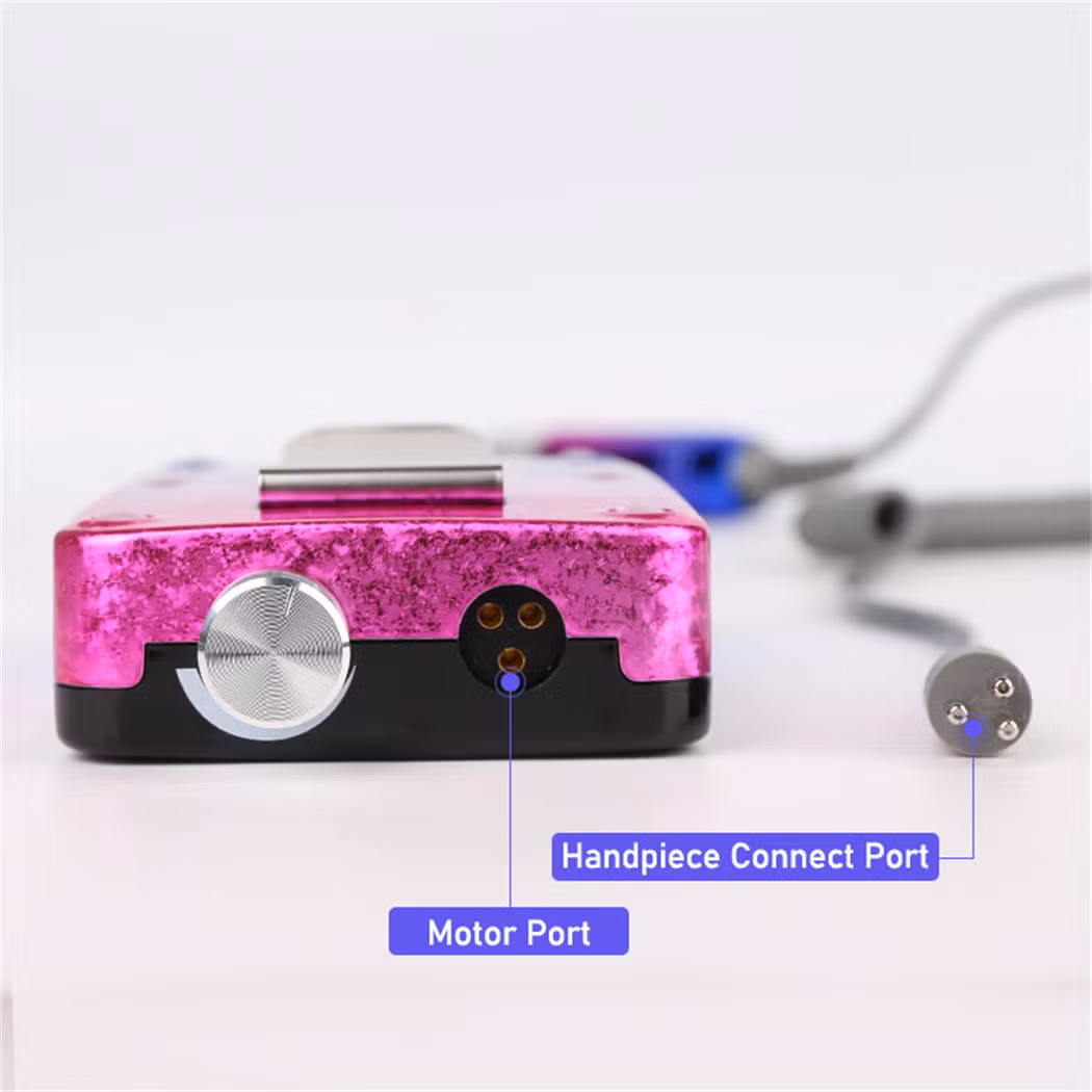 High Speed Professional 35000rpm Nail Drill Low Heat Low Noise Low Vibration Portable Shiny Gradient Color Cordless Nails Drill Machine for Salon Shop