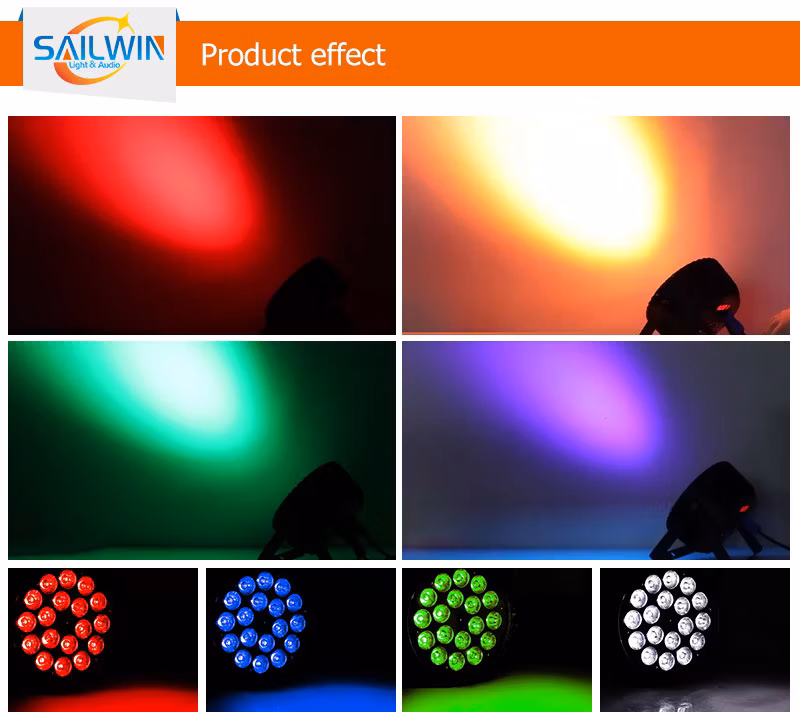 Sailwin DJ Stage Light EU Stock 18X18W Rgbaw UV DMX512 LED PAR Light