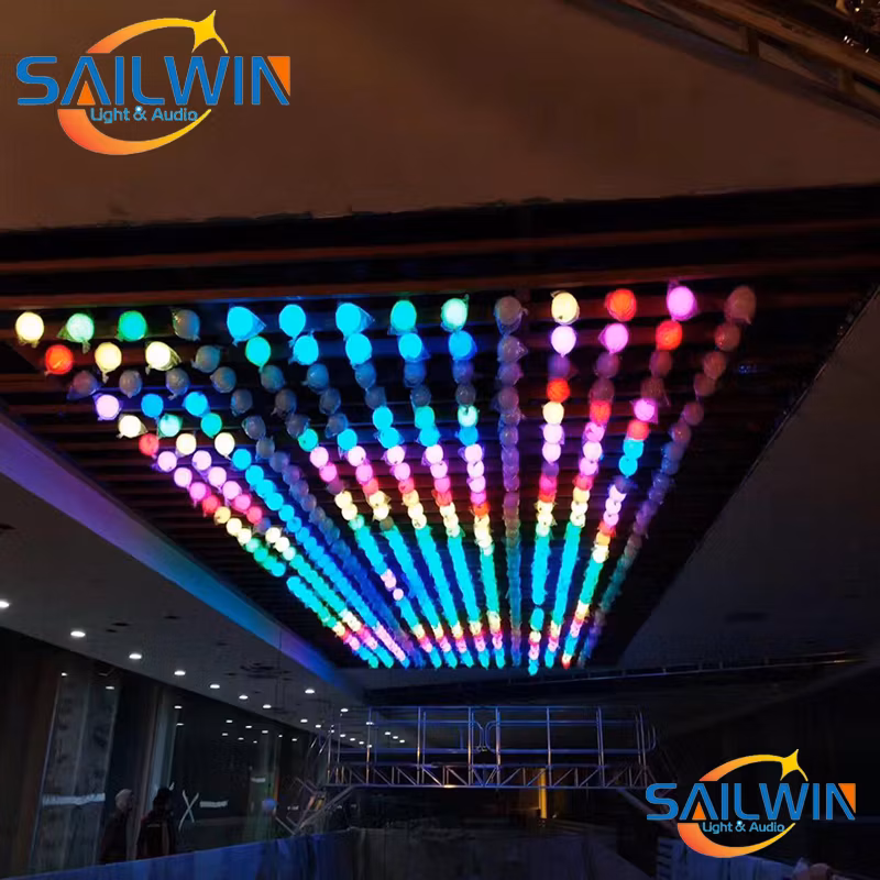 DMX Control Winch and Kinetic Lights System RGB LED Lifting Ball Light