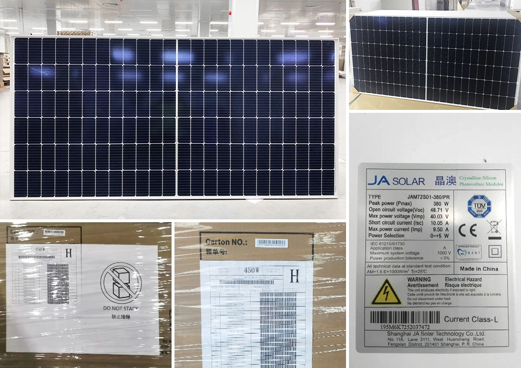 Chinese Supplier Ja 540W 545W 550 Watt 555W 560W Solar Energy Panel 9bb Mbb 12bb Mono Solar Panel