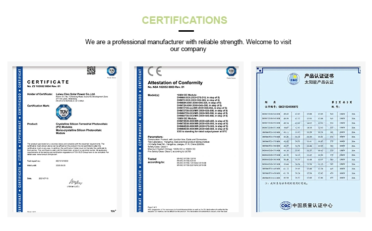 Jinko Trina Risen Longi Ja300W 400/450/500/550/600W Photovoltaic Bifacial Solar Power Panel Module