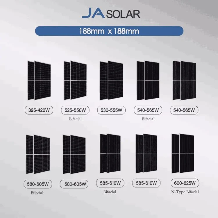 Ja Solar Supplier Solar Panel 500W 555W 550W 545W 540W 535W 530W Solar System Have Stock in China 550 Watt Solar Panel