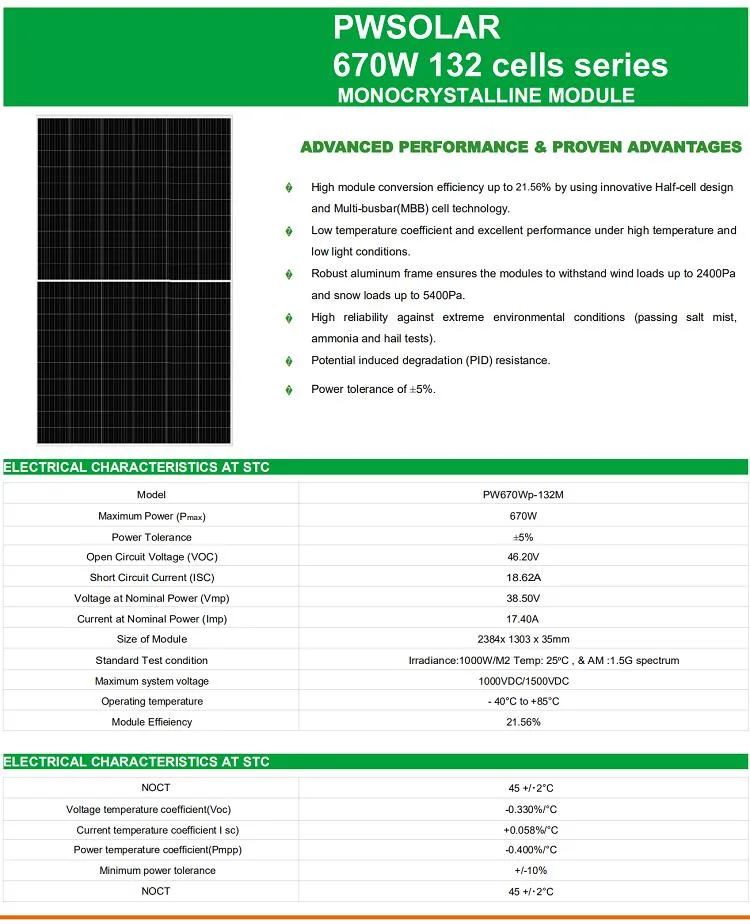 Trina Solar Panels 670W Trina Vertex Module 700 Watt Half Cell Monocrystalline Solar Panel PV Module